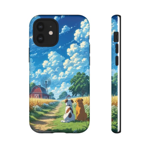Dog-Themed Phone Case, Whimsical Pet Lover Case, Cute Animal Accessory, Nature Scene Protection, Gift for Dog Owners