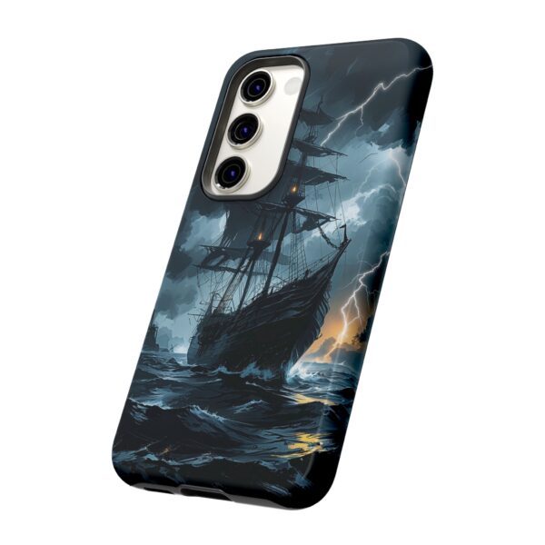 Stormy Seas Tough Phone Case - Pirate Ship Design
