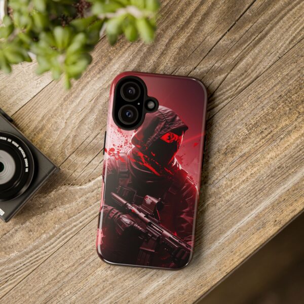 Red Urban Warrior Phone Case for Gamers & Action Fans