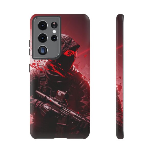 Red Urban Warrior Phone Case for Gamers & Action Fans