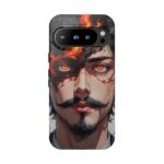 Fiery Design, Anime Style, Unique Cell Phone Accessory, Strong and Stylish