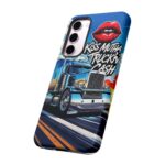 Cool Phone Case for Truck Lovers, Trucking Gifts, Unique Truck Driver Accessories, Kiss Mutha Truckin Cash Design, Fun Car Enthusiast Gift