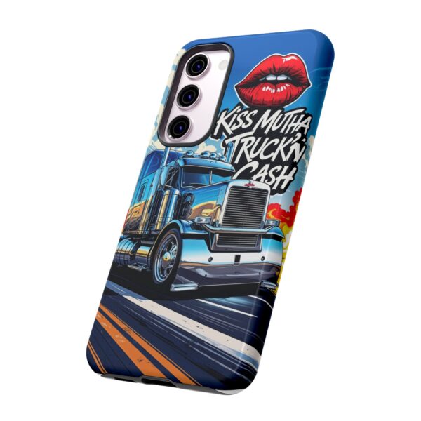 Cool Phone Case for Truck Lovers, Trucking Gifts, Unique Truck Driver Accessories, Kiss Mutha Truckin Cash Design, Fun Car Enthusiast Gift