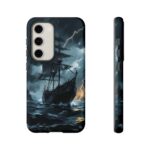 Stormy Seas Tough Phone Case - Pirate Ship Design
