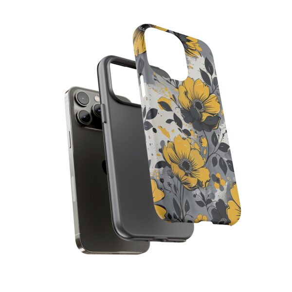 Floral Phone Case, Yellow Flower Design, Stylish Phone Protection