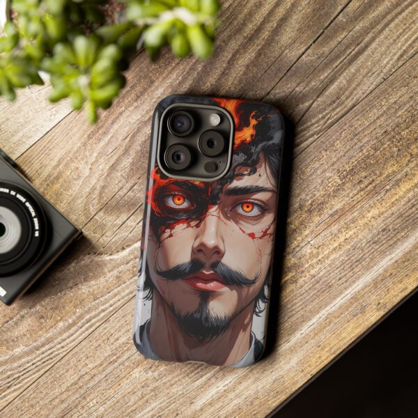 Fiery Design, Anime Style, Unique Cell Phone Accessory, Strong and Stylish
