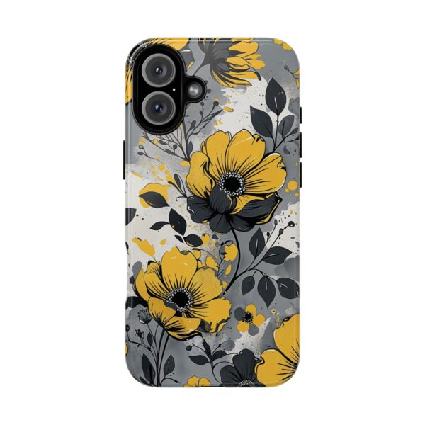 Floral Phone Case, Yellow Flower Design, Stylish Phone Protection