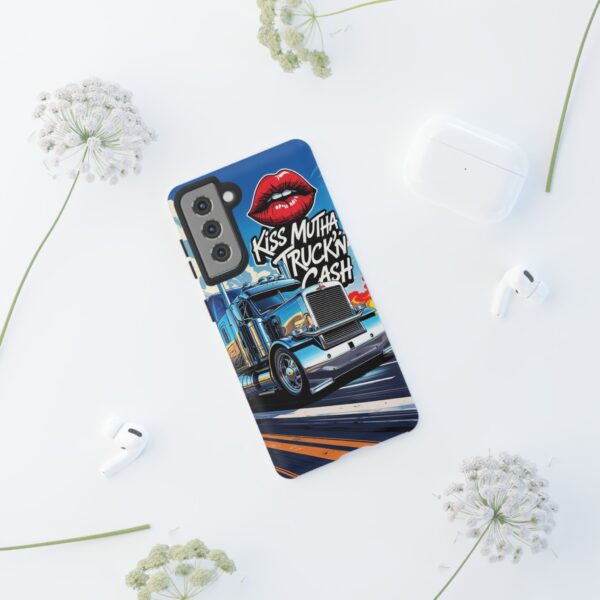 Cool Phone Case for Truck Lovers, Trucking Gifts, Unique Truck Driver Accessories, Kiss Mutha Truckin Cash Design, Fun Car Enthusiast Gift