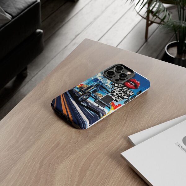 Cool Phone Case for Truck Lovers, Trucking Gifts, Unique Truck Driver Accessories, Kiss Mutha Truckin Cash Design, Fun Car Enthusiast Gift
