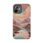 Mountain Reflection Tough Phone Case - Nature-Inspired Design for Adventurers