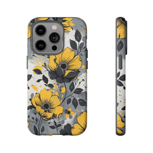 Floral Phone Case, Yellow Flower Design, Stylish Phone Protection