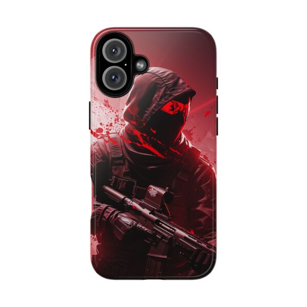 Red Urban Warrior Phone Case for Gamers & Action Fans