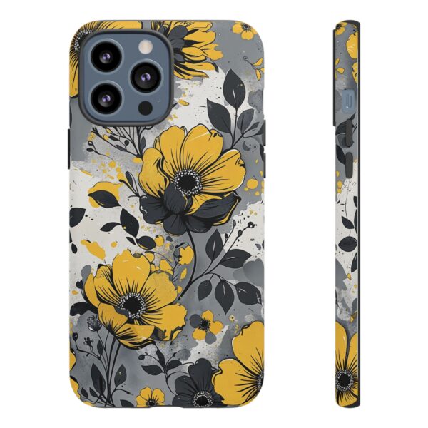 Floral Phone Case, Yellow Flower Design, Stylish Phone Protection