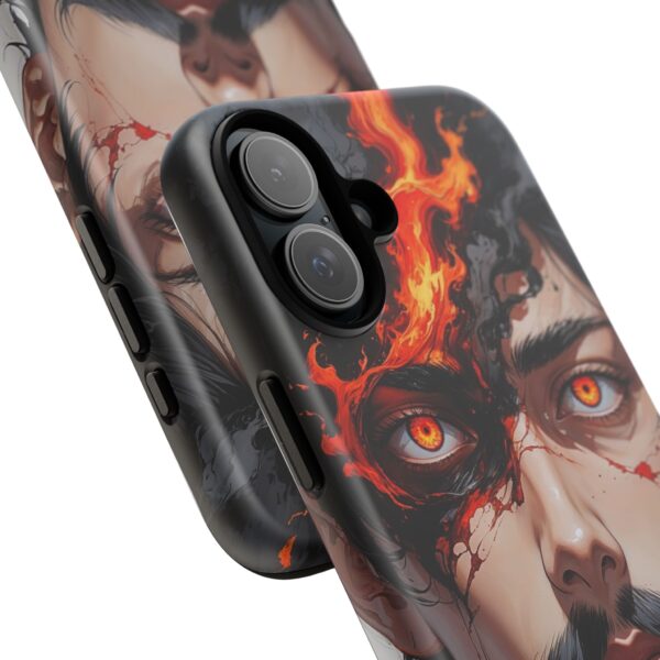Fiery Design, Anime Style, Unique Cell Phone Accessory, Strong and Stylish