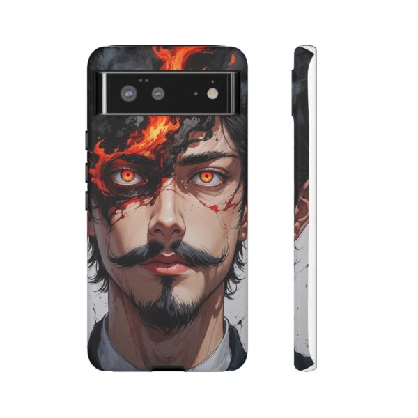 Fiery Design, Anime Style, Unique Cell Phone Accessory, Strong and Stylish