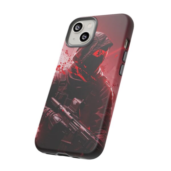 Red Urban Warrior Phone Case for Gamers & Action Fans