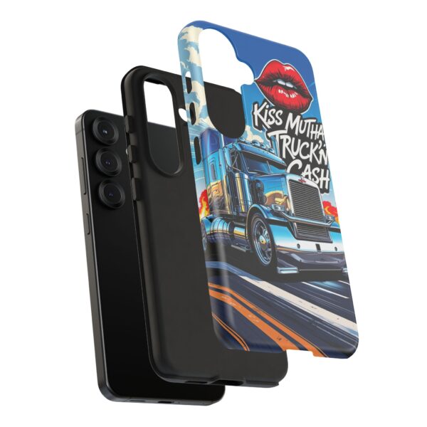 Cool Phone Case for Truck Lovers, Trucking Gifts, Unique Truck Driver Accessories, Kiss Mutha Truckin Cash Design, Fun Car Enthusiast Gift