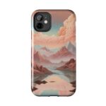 Mountain Reflection Tough Phone Case - Nature-Inspired Design for Adventurers