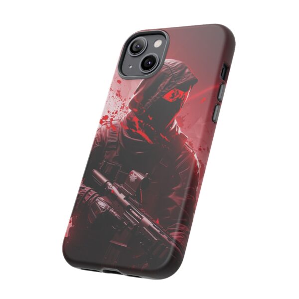 Red Urban Warrior Phone Case for Gamers & Action Fans