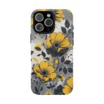 Floral Phone Case, Yellow Flower Design, Stylish Phone Protection