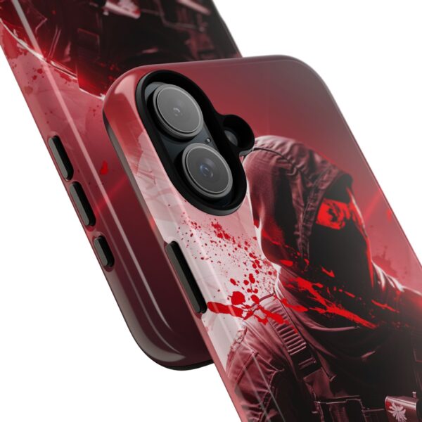 Red Urban Warrior Phone Case for Gamers & Action Fans