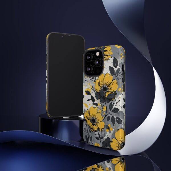 Floral Phone Case, Yellow Flower Design, Stylish Phone Protection