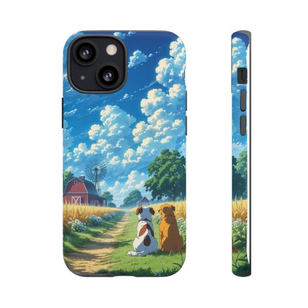 Dog-Themed Phone Case, Whimsical Pet Lover Case, Cute Animal Accessory, Nature Scene Protection, Gift for Dog Owners