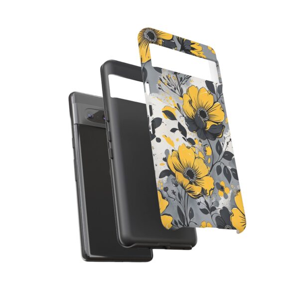 Floral Phone Case, Yellow Flower Design, Stylish Phone Protection