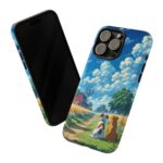 Dog-Themed Phone Case, Whimsical Pet Lover Case, Cute Animal Accessory, Nature Scene Protection, Gift for Dog Owners