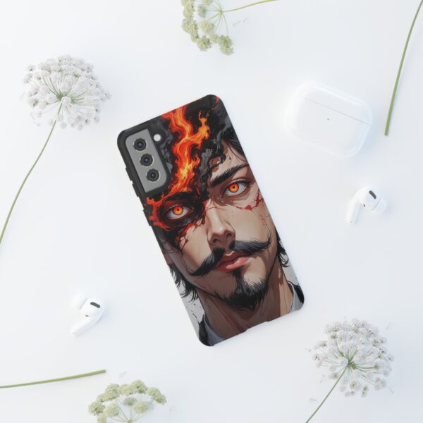 Fiery Design, Anime Style, Unique Cell Phone Accessory, Strong and Stylish