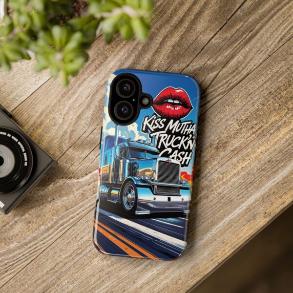 Cool Phone Case for Truck Lovers, Trucking Gifts, Unique Truck Driver Accessories, Kiss Mutha Truckin Cash Design, Fun Car Enthusiast Gift
