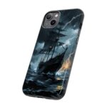Stormy Seas Tough Phone Case - Pirate Ship Design