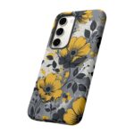 Floral Phone Case, Yellow Flower Design, Stylish Phone Protection