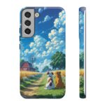 Dog-Themed Phone Case, Whimsical Pet Lover Case, Cute Animal Accessory, Nature Scene Protection, Gift for Dog Owners