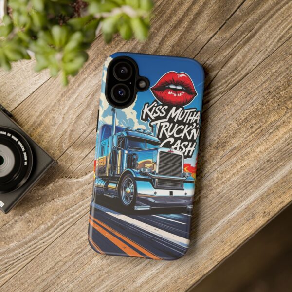 Cool Phone Case for Truck Lovers, Trucking Gifts, Unique Truck Driver Accessories, Kiss Mutha Truckin Cash Design, Fun Car Enthusiast Gift