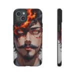 Fiery Design, Anime Style, Unique Cell Phone Accessory, Strong and Stylish