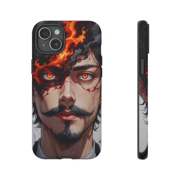 Fiery Design, Anime Style, Unique Cell Phone Accessory, Strong and Stylish