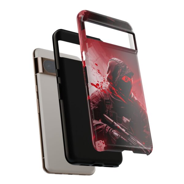 Red Urban Warrior Phone Case for Gamers & Action Fans