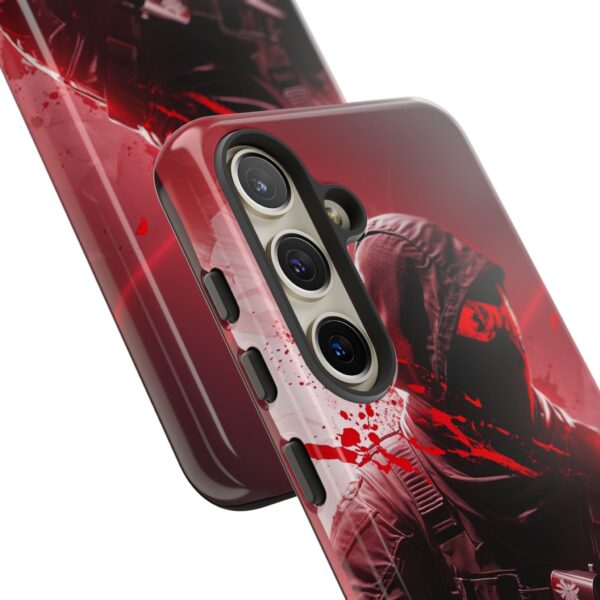Red Urban Warrior Phone Case for Gamers & Action Fans