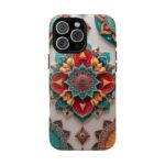 Colorful Mandala Phone Cover, Bohemian Style Accessory, Unique Gift for Her, Stylish Smartphone Protection