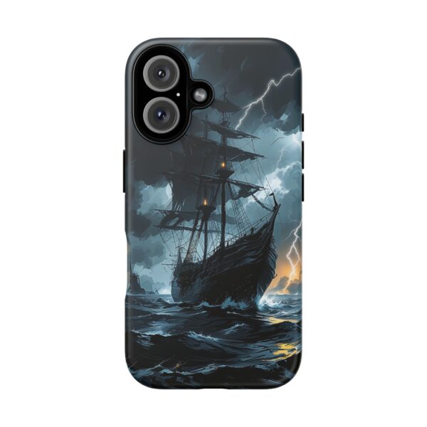 Stormy Seas Tough Phone Case - Pirate Ship Design