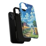 Dog-Themed Phone Case, Whimsical Pet Lover Case, Cute Animal Accessory, Nature Scene Protection, Gift for Dog Owners