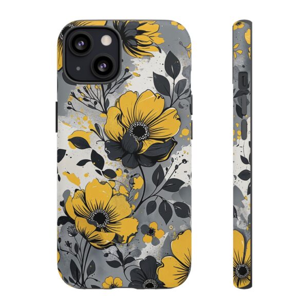 Floral Phone Case, Yellow Flower Design, Stylish Phone Protection