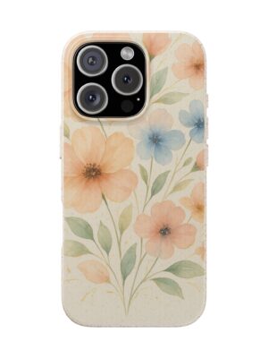 Floral Biodegradable Phone Case - Eco-Friendly Nature Design