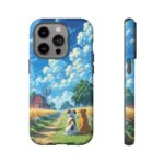 Dog-Themed Phone Case, Whimsical Pet Lover Case, Cute Animal Accessory, Nature Scene Protection, Gift for Dog Owners