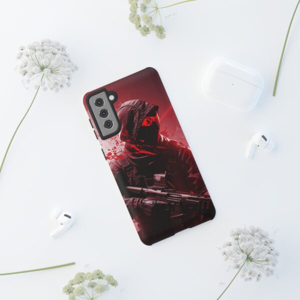 Red Urban Warrior Phone Case for Gamers & Action Fans