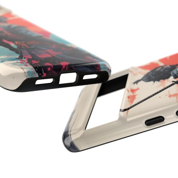 Samurai Warrior Phone Case, Tough Cases, Unique Phone Accessories, Phone Cover Gift, Gamer Phone Decor, Anime Style Case