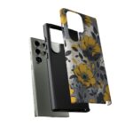 Floral Phone Case, Yellow Flower Design, Stylish Phone Protection