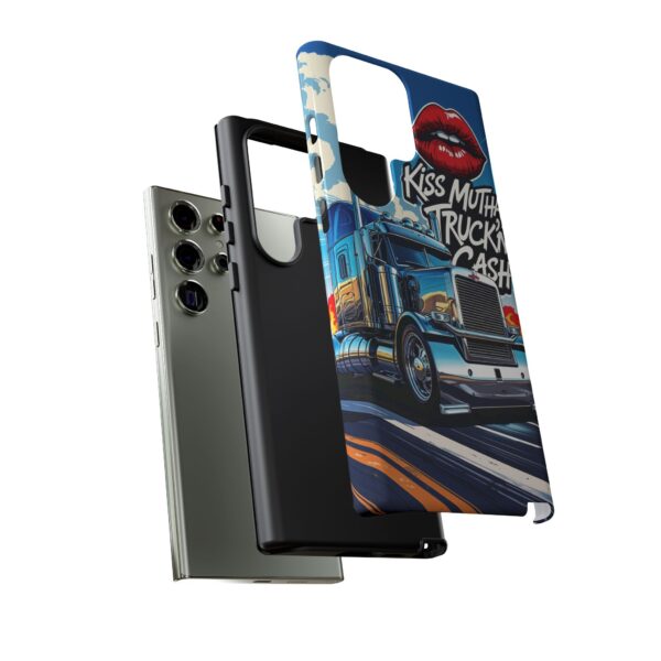 Cool Phone Case for Truck Lovers, Trucking Gifts, Unique Truck Driver Accessories, Kiss Mutha Truckin Cash Design, Fun Car Enthusiast Gift