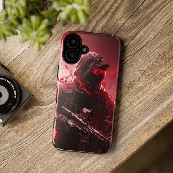 Red Urban Warrior Phone Case for Gamers & Action Fans